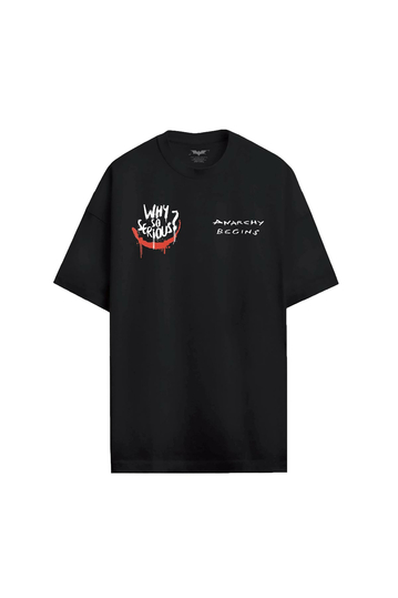 Cotton Division DC Comics Oversize T-shirt Black - Why So Serious?