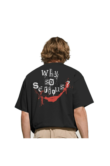 Cotton Division DC Comics Oversize T-shirt Black - Why So Serious?