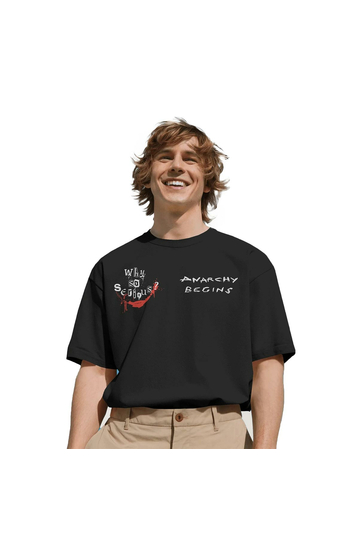 Cotton Division DC Comics Oversize T-shirt Black - Why So Serious?