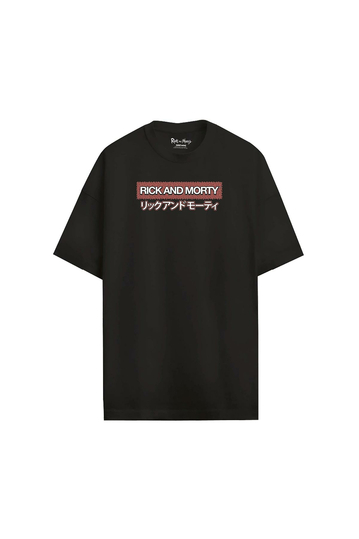 Cotton Division Rick & Morty Japan Oversize T-shirt Black