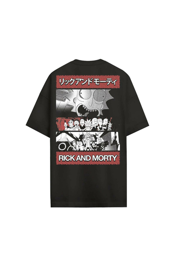 Cotton Division Rick & Morty Japan Oversize T-shirt Black