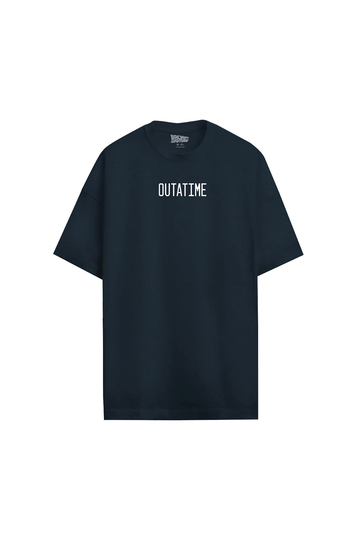 Cotton Division Back To The Future Oversize T-shirt Navy - Outatime