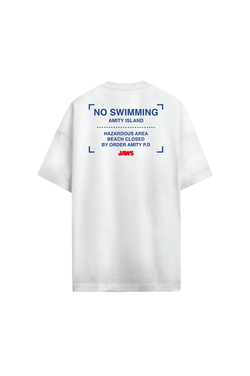 Cotton Division Jaws Tye and Dye Oversize T-shirt White