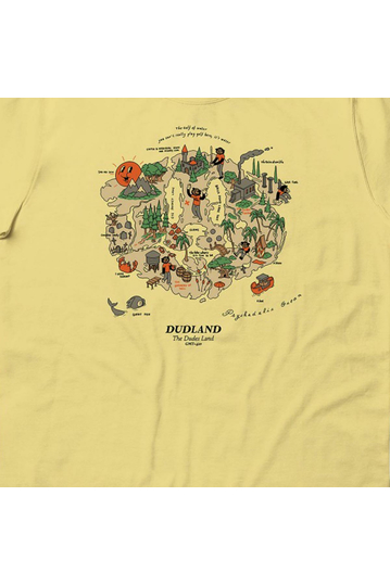 The Dudes Organic Cotton T-shirt Dudland Custard