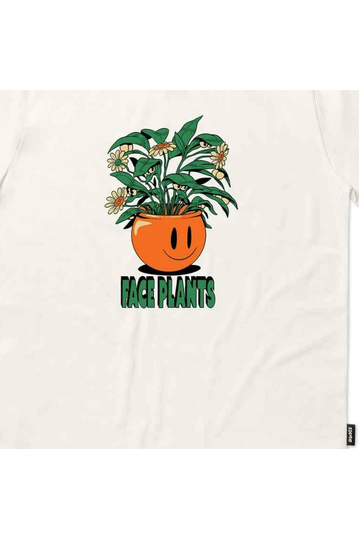 The Dudes Organic Cotton T-shirt Face Planter Off White