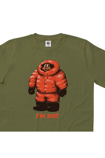 The Dudes Organic Cotton T-shirt I'm Hot Mayfly