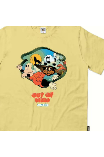 The Dudes Organic Cotton T-shirt Inner World Custard