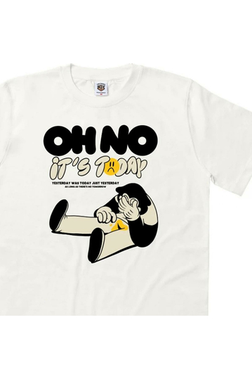 The Dudes Organic Cotton T-shirt Today Off White