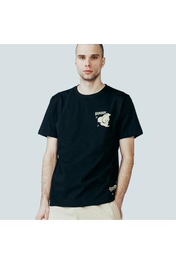 The Dudes Organic Cotton T-shirt Boohoobs Black