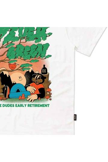 The Dudes Organic Cotton T-shirt Evergreen White
