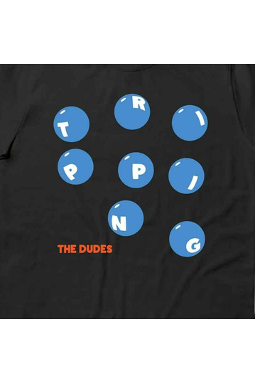 The Dudes Organic Cotton T-shirt Tripping Balls Black
