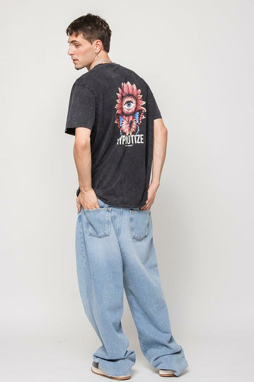 Kaotiko Hypnotize T-shirt Washed Black