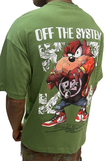 Oversize T-shirt - Off The System Green