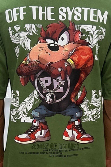 Oversize T-shirt - Off The System Green