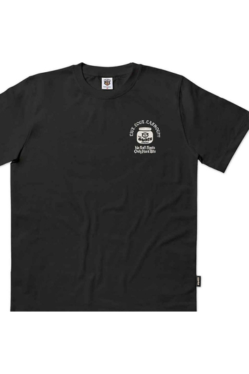 The Dudes Organic Cotton T-shirt Ripped Black