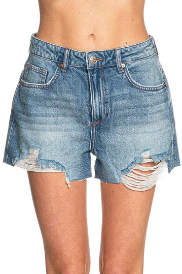 Tiffosi Babsy Distressed Denim Shorts Medium Blue
