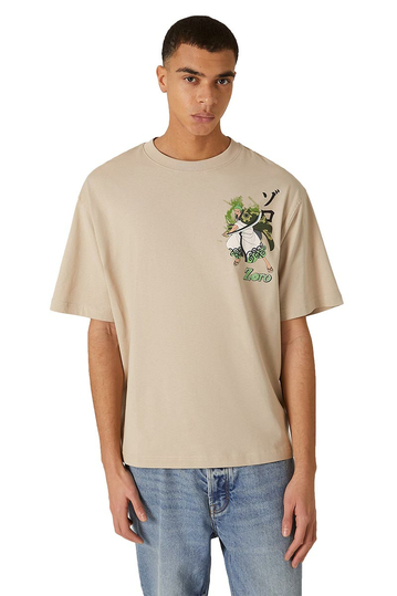 Alcott Boxy Fit T-shirt One Piece Zoro Beige