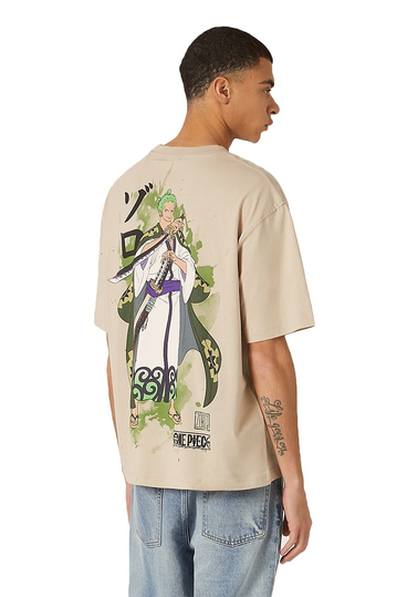 Alcott Boxy Fit T-shirt One Piece Zoro Beige