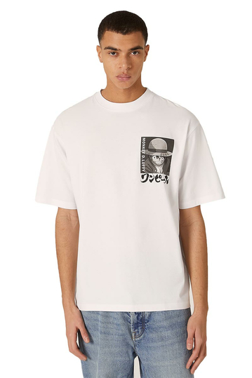Alcott Boxy Fit T-shirt One Piece Monkey D. Luffy White