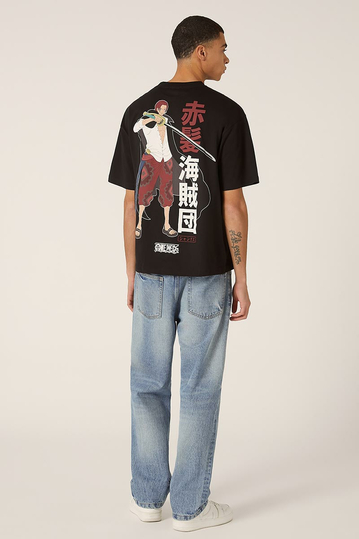 Alcott Boxy Fit T-shirt One Piece Roronoa Zoro Black