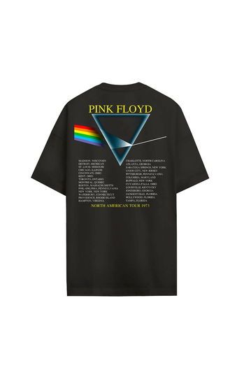 Cotton Division Oversize T-shirt Black Pink Floyd North American Tour Dark Side