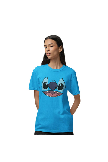Cotton Division Disney Lilo & Stitch Smile T-shirt Blue