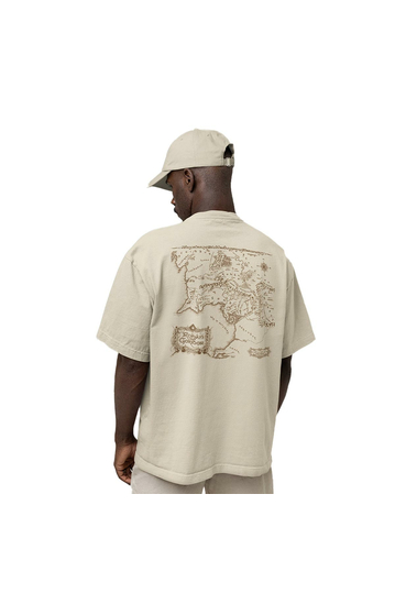 Cotton Division Oversize T-shirt The Lord Of The Rings Map