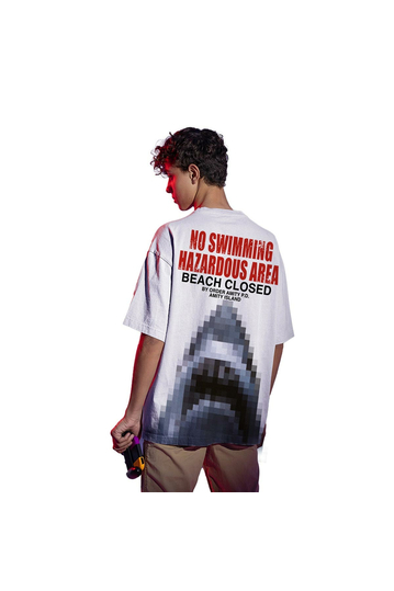 Cotton Division Oversize T-shirt Jaws Hazardous Area