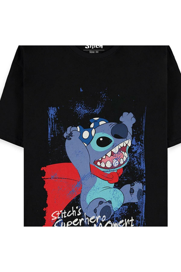 Difuzed Lilo & Stitch T-Shirt Superhero Black