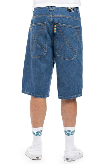 Homeboy x-tra Baggy Denim Shorts Washed Blue