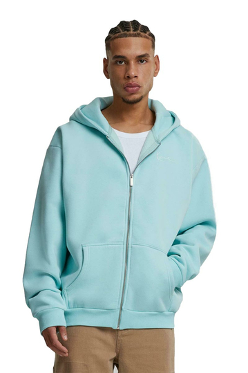 Karl Kani Small Signature Zip Hoodie Light Blue