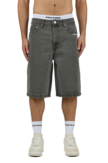 Pegador Kolar Denim Shorts Washed Grey