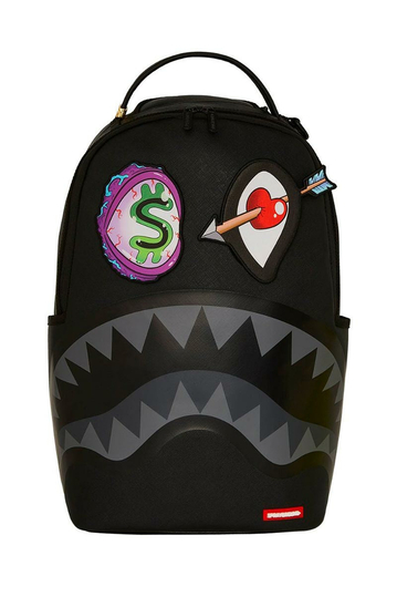 Sprayground Black Removable Eyes Backpack