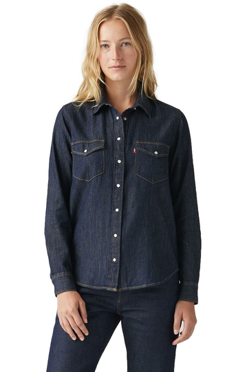 Levi's® Denim πουκάμισο Iconic Western σκούρο μπλε