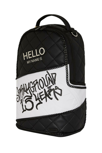 Sprayground Hello My Name Is 15 Years Quilted Backpack