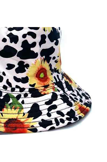 Reversible Bucket Hat Yellow Flower