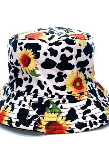 Reversible Bucket Hat Yellow Flower