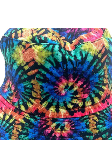 Reversible Bucket Hat Tie Dye Rose Red