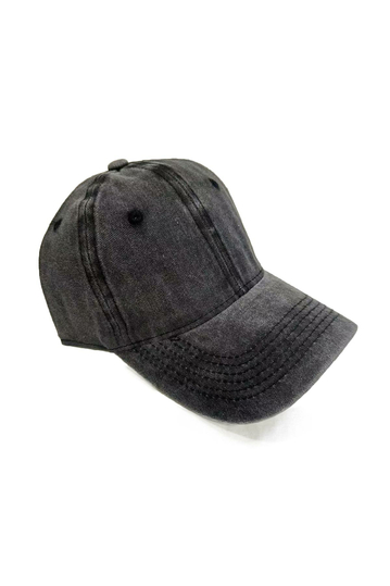 Baseball Cap Washed Black