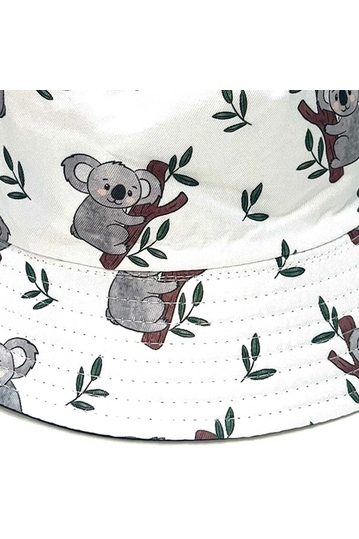 Reversible Bucket Hat Koala White