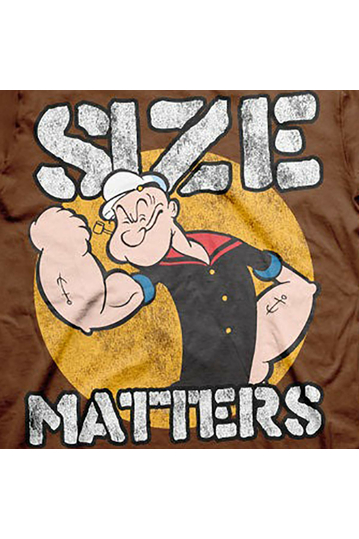 Popeye Size Matters T-shirt Brown