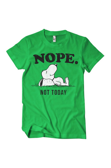 Snoopy T-Shirt Nope. Not Today Green