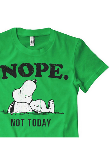 Snoopy T-Shirt Nope. Not Today Green