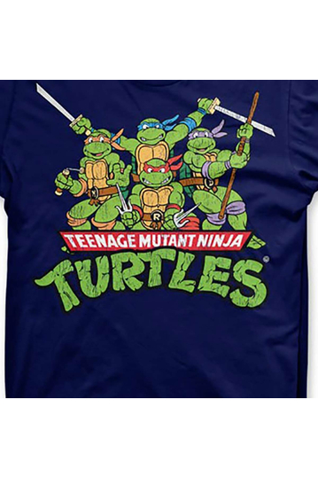 Turtles Distressed Group T-shirt navy