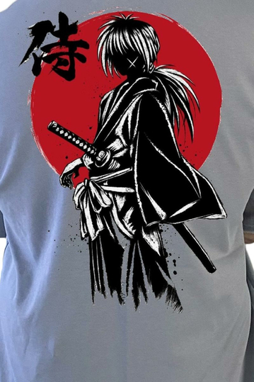Bigbong Oversize T-shirt Himura Kenshin Grey