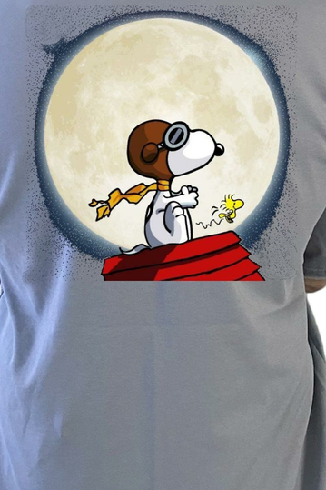 Bigbong Oversize T-shirt Snoopy & Woodstock Grey