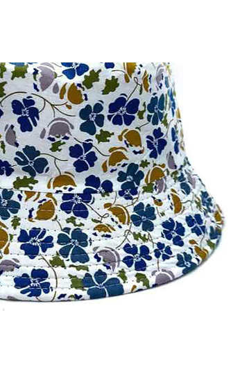 Reversible Bucket Hat Floral Print Blue