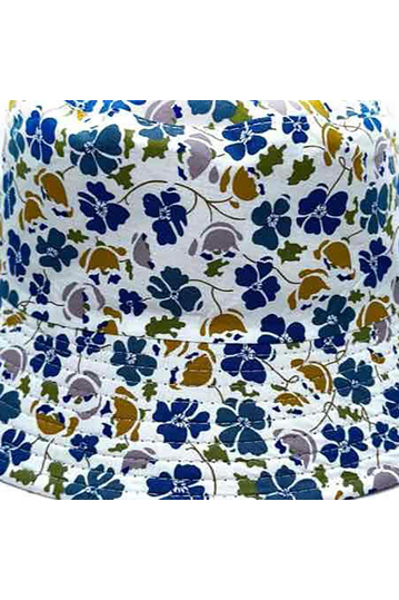 Reversible Bucket Hat Floral Print Blue