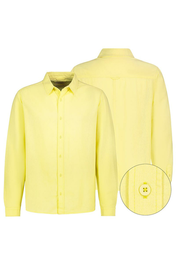 Eight2Nine Linen Blend Πουκάμισο κίτρινο