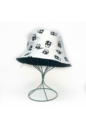Reversible Bucket Hat Panda White